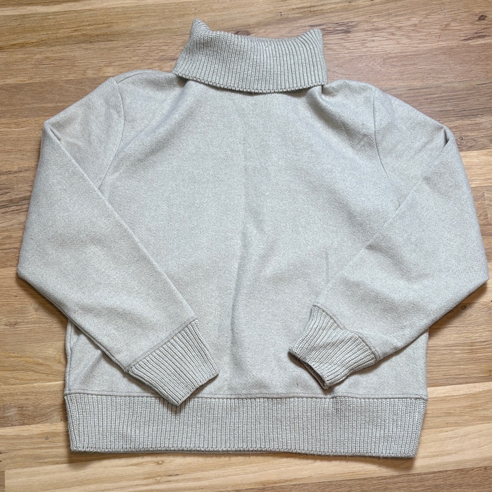 A New Day Oatmeal Turtleneck Long-sleeve Sweatshirt Like Sweater Top Women’s S